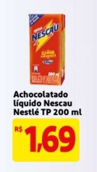Mercado Extra Achocolatado liquido Nescau Nestle TP 200ml oferta