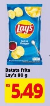 Mercado Extra Batata frita Lay's 80g oferta