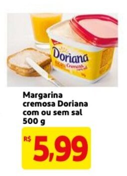 Mercado Extra Margarina cremosa Doriana com ou sem sal 500g oferta