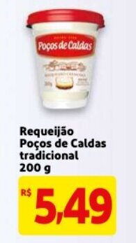 Mercado Extra Requeijao Pocos de Caldas tradicional 200g oferta