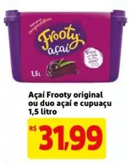 Mercado Extra Acai Frooty Original ou duo acai e cupuacu 1.5L oferta