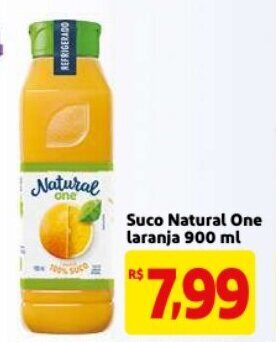 Mercado Extra Suco Natural One laranja 900ml oferta