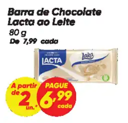 Dia Barra de Chocolate Lacta ao Leite oferta