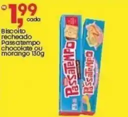 Frangolândia Biscoito recheado Passatempo chocolate ou morango oferta