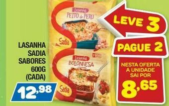 Costazul Supermercados Lasanha sadia oferta