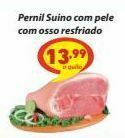 Pernil suino com pele com osso resfriado