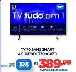 DB Supermercados Tv 70 sams smart 4K UN70DU7700GXZD oferta