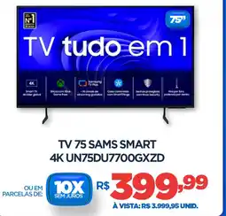 DB Supermercados Tv 75 sams smart 4K UN75DU7700GXZD oferta