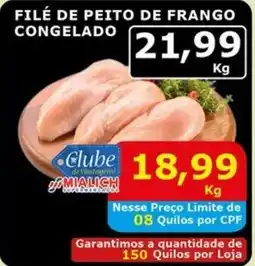 Mialich Supermercados Filé de peito de frango congelado oferta