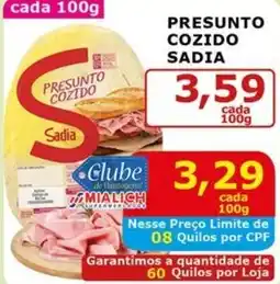 Mialich Supermercados Presunto cozido sadia oferta