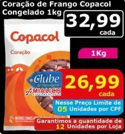 Mialich Supermercados Coração de Frango Copacol Congelado oferta