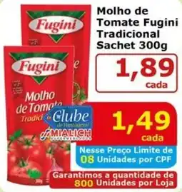Mialich Supermercados Molho de Tomate Fugini Tradicional Sachet oferta