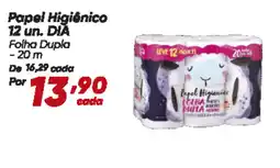 Dia Papel Higiênico 12 un. DIA oferta