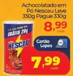 Lopes Supermercados Achocolatado em Pó Nescau oferta