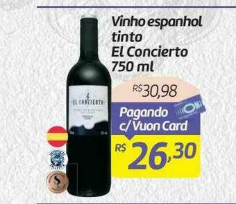 Comper Vinho Espanhol Tinto El Concierto oferta