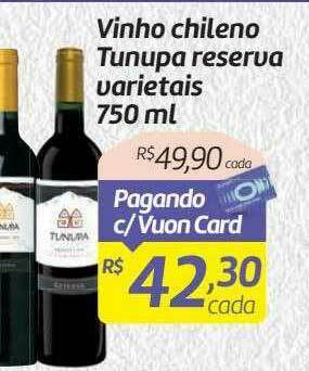 Comper Vinho Chileno Tunupa Reserva Varietais oferta
