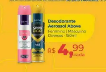 Hiper Farma Desodorante Aerossol Above Feminino Masculino oferta