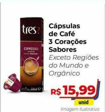 Hiper Moreira Cápsulas De Café 3 Corações Sabores oferta