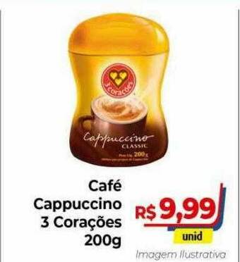 Hiper Moreira Café Cappuccino 3 Corações oferta