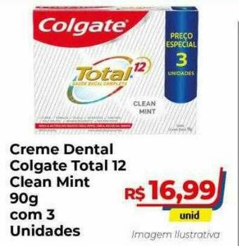 Hiper Moreira Creme Dental Colgate Total 12 Clean Mint oferta