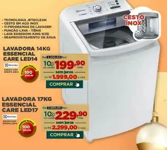 Móveis Simonetti Lavadora 14kg Essencial Care Led14 Lavadora 17kg Essencial Care Led17 oferta