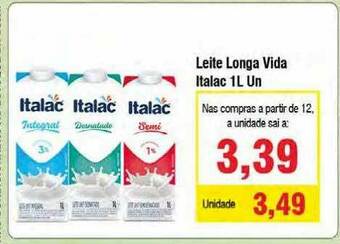 Spani Atacadista Leite Longa Vida Italac oferta