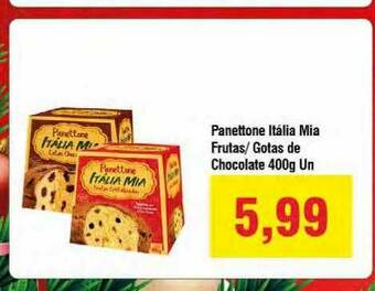 Spani Atacadista Panettone Italia Mia Frutas Gotas De Chocolate oferta