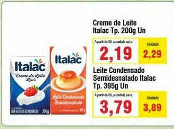 Spani Atacadista Creme De Leite Italac Leite Condensado Semidesnatado Italac oferta