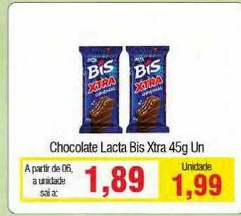 Spani Atacadista Chocolate Lacta Bis Xtra oferta