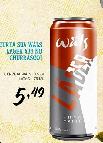Super Nosso Cerveja Wäls Lager Latão oferta