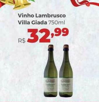 Villarreal Supermercados Vinho Lambrusco Villa Giada oferta