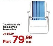 Carrefour Cadeira alta de praia Samoa Tramontina oferta