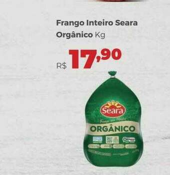 Villarreal Supermercados Frango Inteiro Seara Orgânico Kg oferta