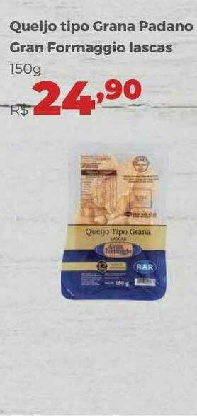 Villarreal Supermercados Queijo Tipo Grana Padano Gran Formaggio Lascas oferta