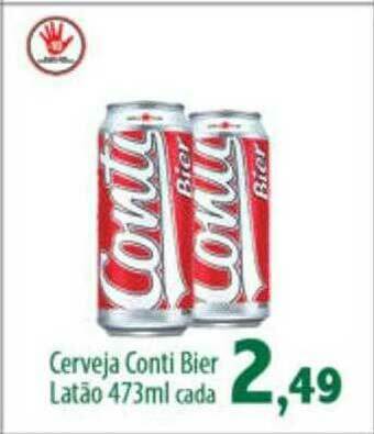 Econômico Atacadão Cerveja Conti Bier Latão oferta