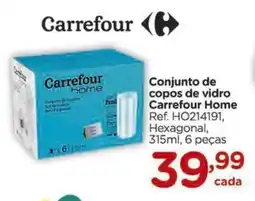 Carrefour Conjunto de copos de vidro Carrefour Home oferta