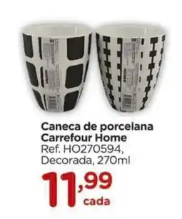 Carrefour Caneca de porcelana Carrefour Home oferta