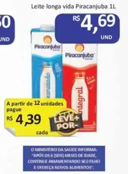 Paulistão Supermercados Leite longa vida Piracanjuba oferta