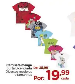 Carrefour Camiseta manga curta Licenciada oferta