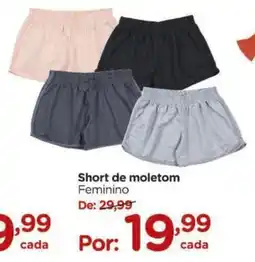 Carrefour Short de moletom Feminino oferta