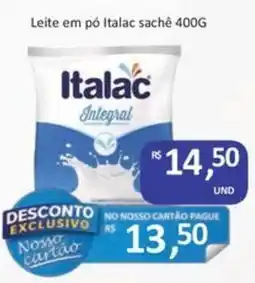 Paulistão Supermercados Leite em pó Italac sachê oferta