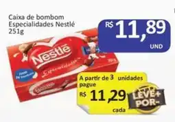 Paulistão Supermercados Caixa de bombom Especialidades Nestlé oferta