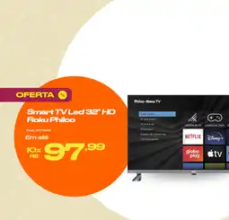 Casa e Vídeo Smart TV Led 32" HD Roku Philco oferta