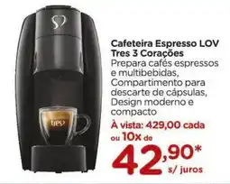 Carrefour Cafeteira Espresso LOV Tres 3 Corações oferta