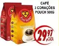 Kaçula Supermercados Café 3 corações pouch oferta
