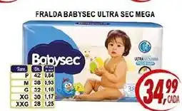 Kaçula Supermercados Fralda babysec ultra sec mega oferta