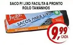 Kaçula Supermercados Saco p/ lixo facilita & pronto rolo tamanhos oferta