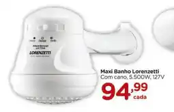 Carrefour Maxi Banho Lorenzetti Com cano, 5.500W, 127V oferta