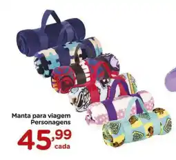 Carrefour Manta para viagem Personagens oferta