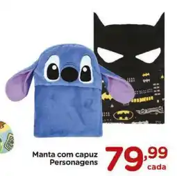 Carrefour Manta com capuz Personagens oferta